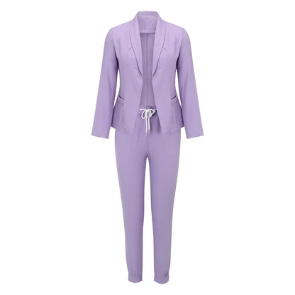 Casual two-piece set with tie belt – Liora