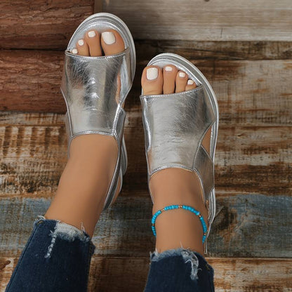 Stylish orthopaedic women's fringed sandals – Tilda