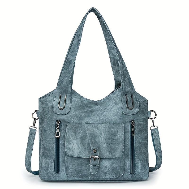 Vintage-Style Vegan Leather Shoulder Bag - Marivelle