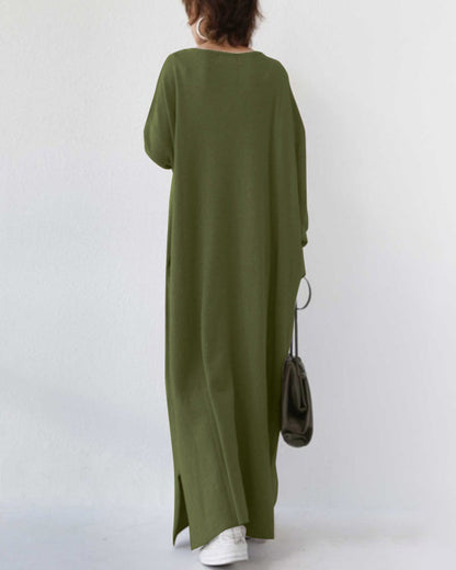 Summer Maxi Dress in Cotton-Linen Blend – Sorella
