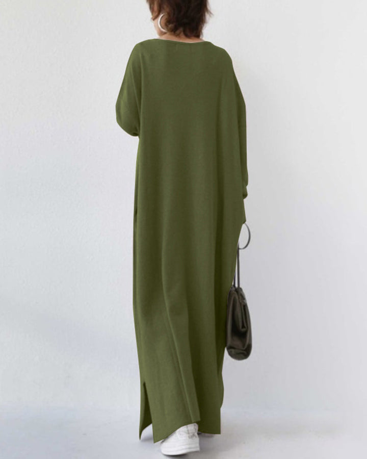 Summer Maxi Dress in Cotton-Linen Blend – Sorella