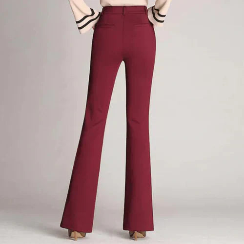 Slim Fit Flared High Waist Trousers – Mila