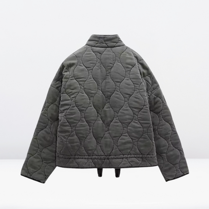Ladies' padded jacket with drawstring & zipper – Lorena