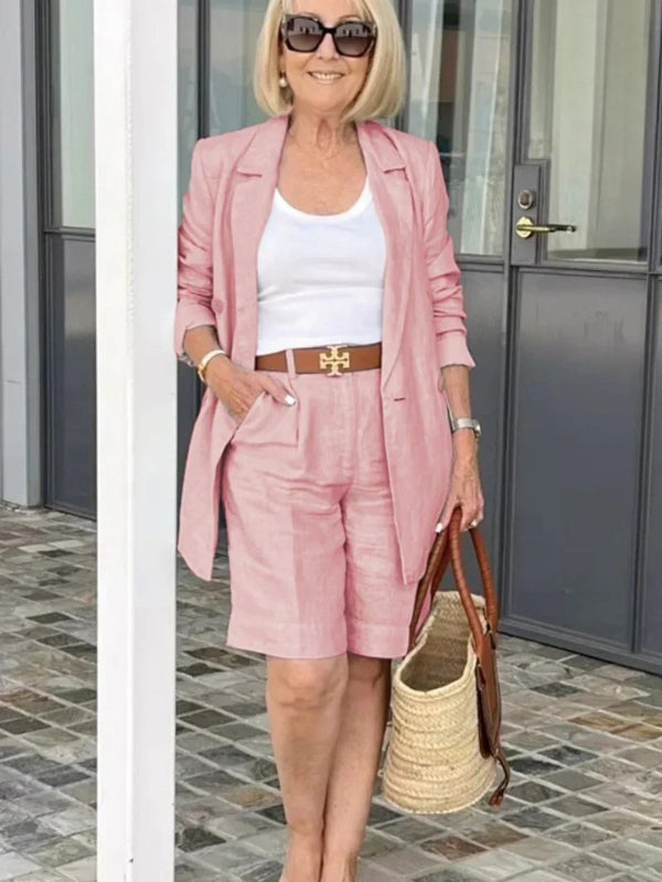 Trendy Women's Linen Autumn Suit – Camille
