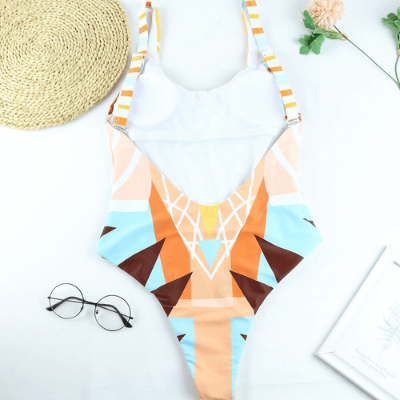 Stylish one-piece swimsuit with animal print for women - WildWelle