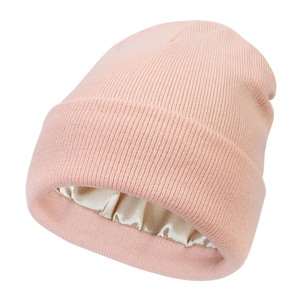 Winter Beanie with Silk Lining - Noor
