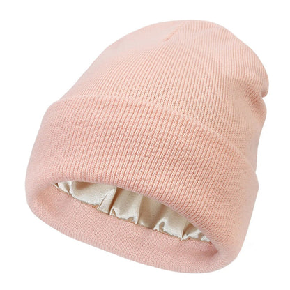 Winter Beanie with Silk Lining - Noor
