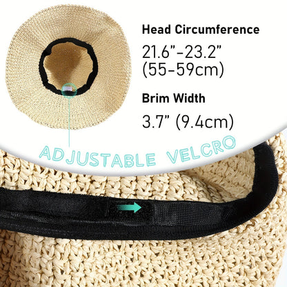 Crocheted Boho Straw Hat for Summer Trips – Elouan