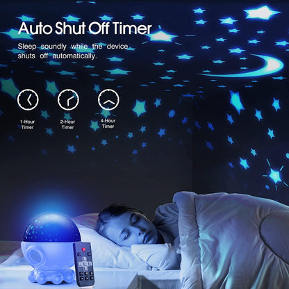 LED Night Light with Ocean & Starry Sky Projection + Music Function - DreamAura