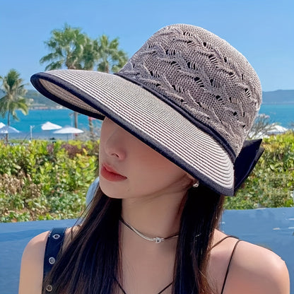 Braided summer hat with bow detail – Norah