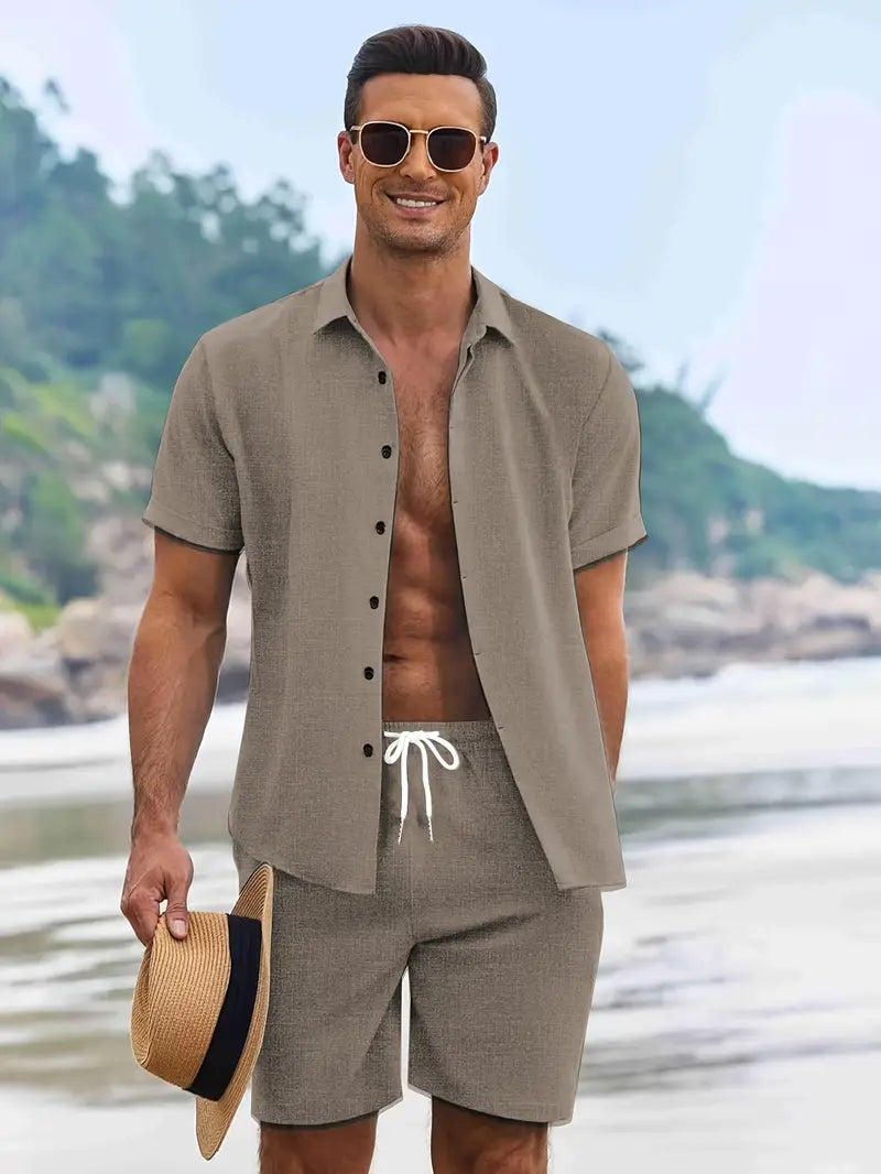 Stylish Khaki Men's Summer Set – Dario