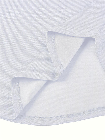 Men's T-shirt with deep V-neck and textured fabric – Rafael