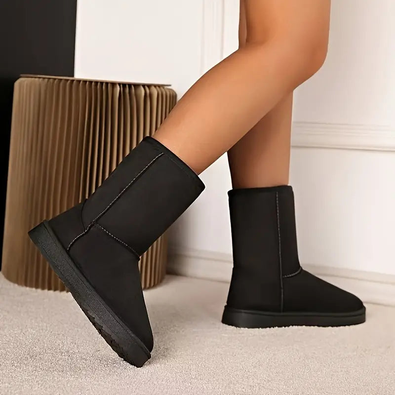 Warm Slip-On Boots with Fleece Lining - Aria