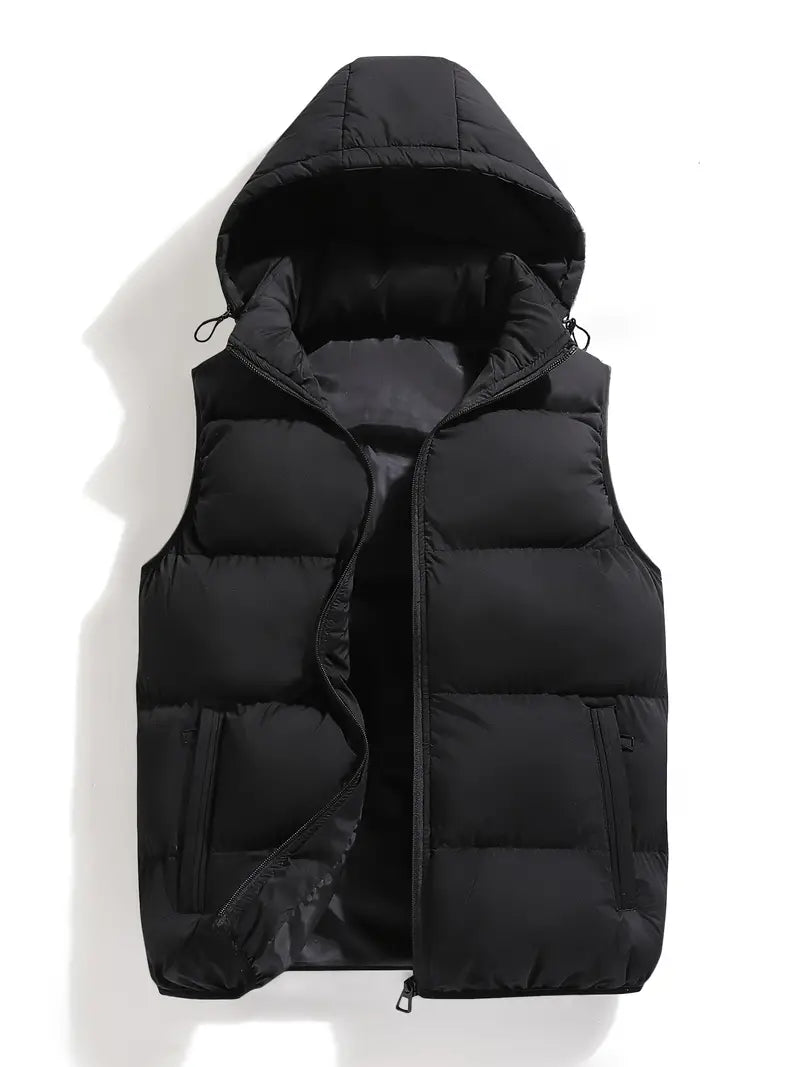 Hard-wearing Padded Men's Gilet with Hood – Leonardo Autumn Edition