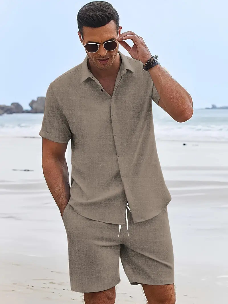Stylish Khaki Men's Summer Set – Dario