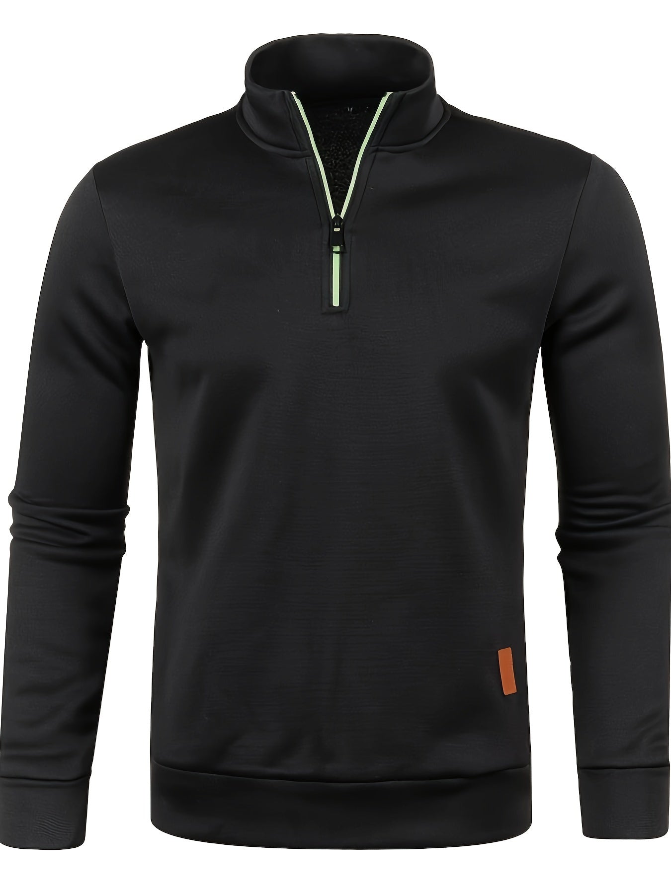 Men's pullover with neck zip for autumn & winter - Matteo