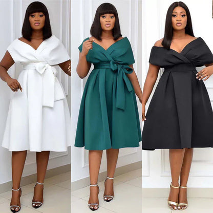 Autumnal A-line mini dress with short sleeves – Naila