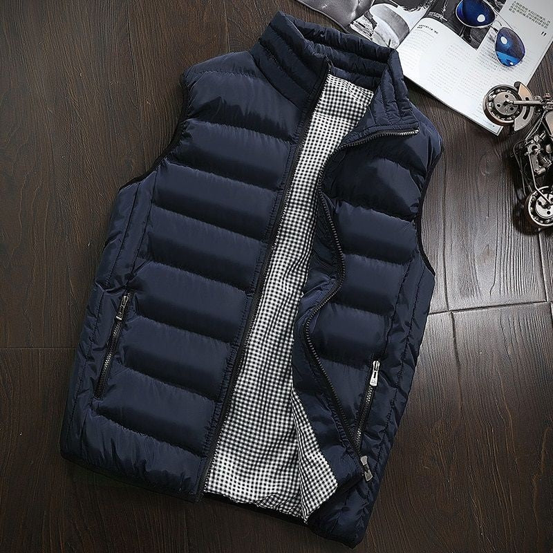 Water-repellent & Lined Men's Gilet with Stand-up Collar – Henrik Autumn Edition
