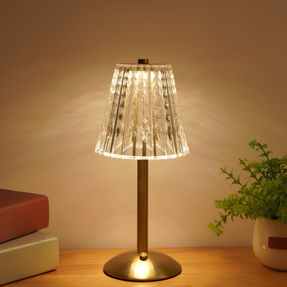 Golden Crystal Table Lamp - Aurora Luxe
