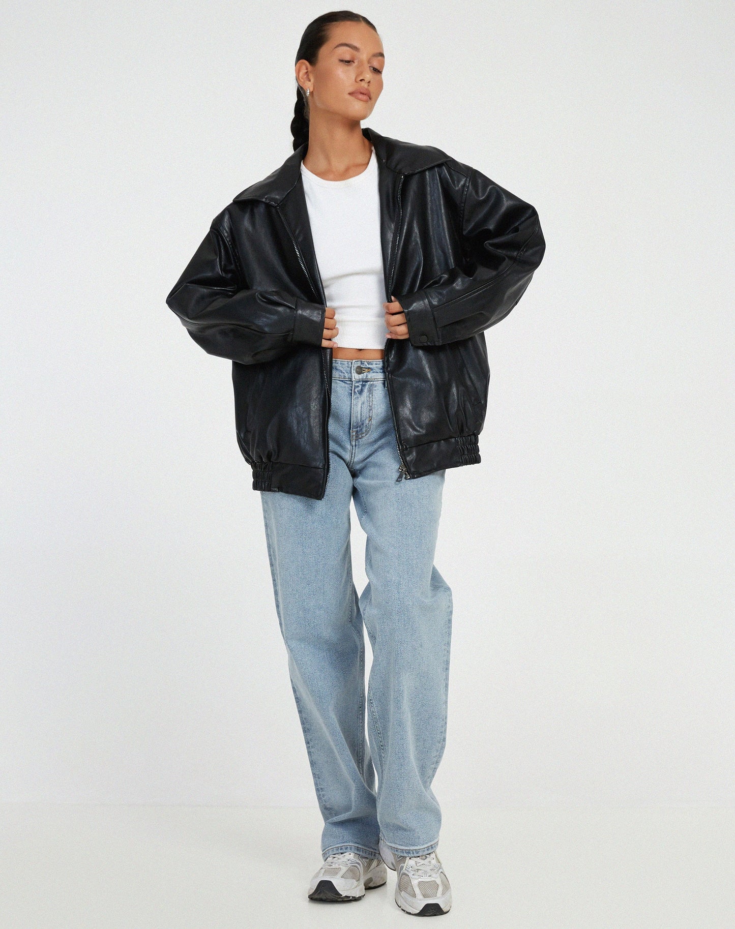Oversized Loose Leather Women's Jacket – Yara