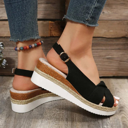 Sturdy Women's Wedge Sandals – Romy