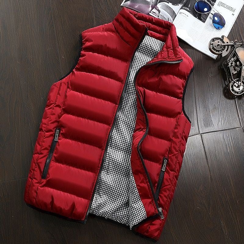 Water-repellent & Lined Men's Gilet with Stand-up Collar – Henrik Autumn Edition