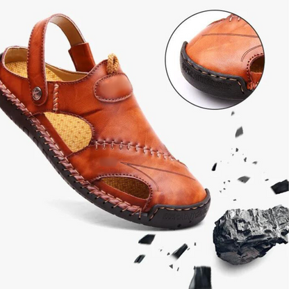 Orthopaedic men's leather sandals - Marco