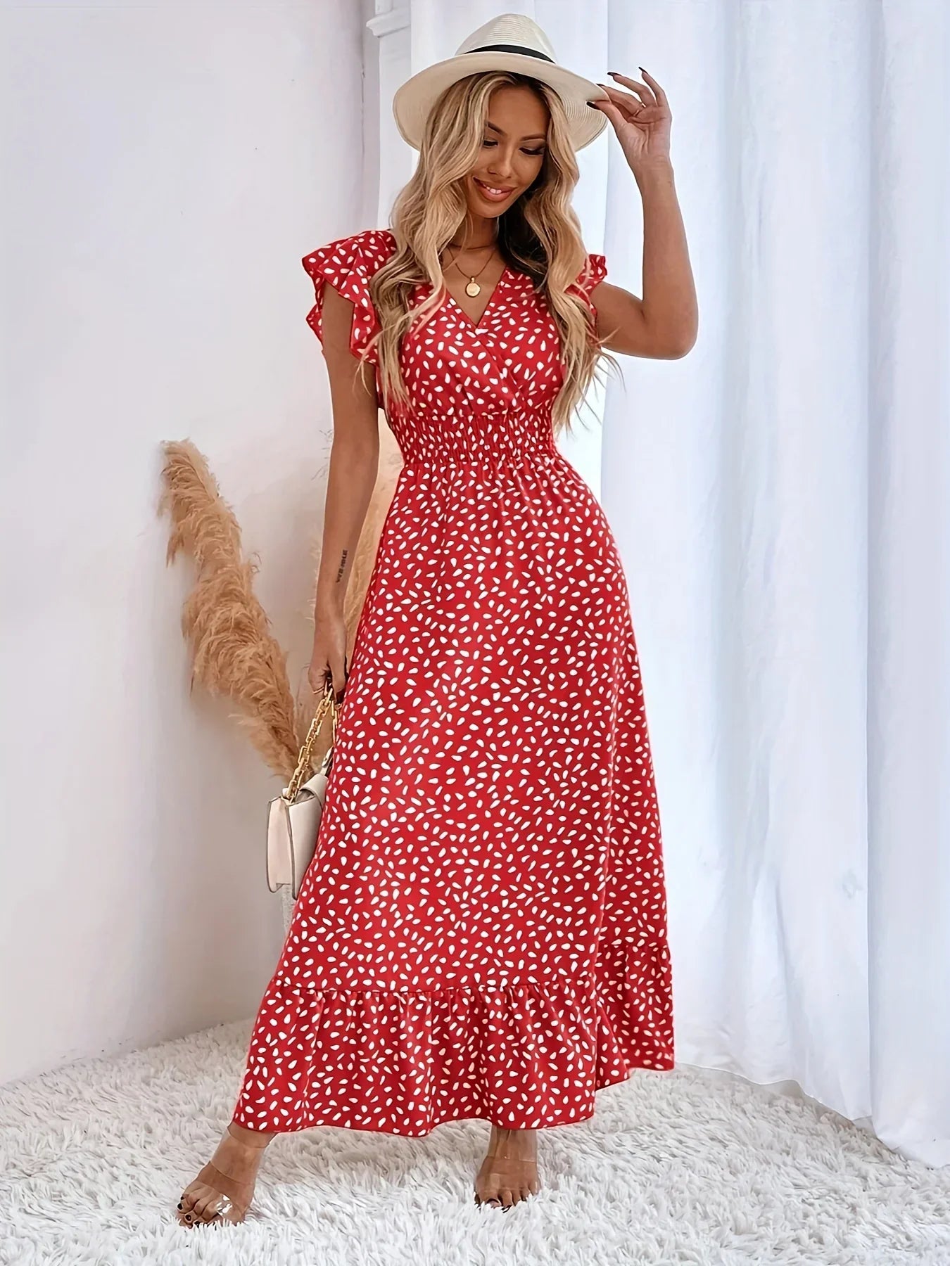 Flora Print Ruffles Dress | Stylish and Trendy
