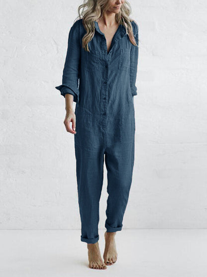Casual Jumpsuit – Liv | 100% Cotton, With Handy Pockets
