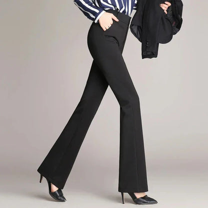 Slim Fit Flared High Waist Trousers – Mila