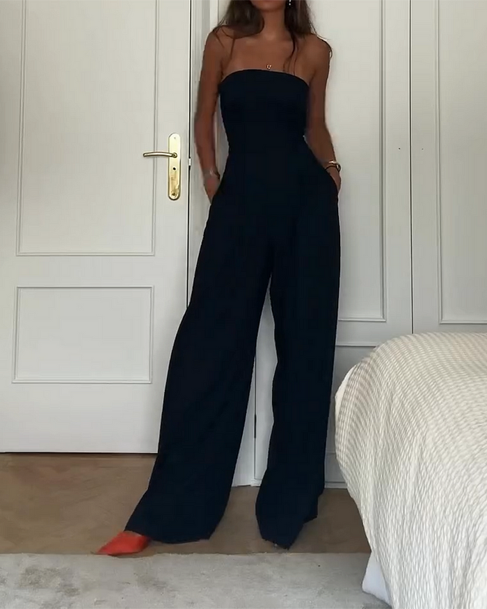 Strapless & Stylish Women's Jumpsuit for Every Occasion – Elina