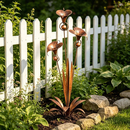 Copper Bloom Garden Stakes 4