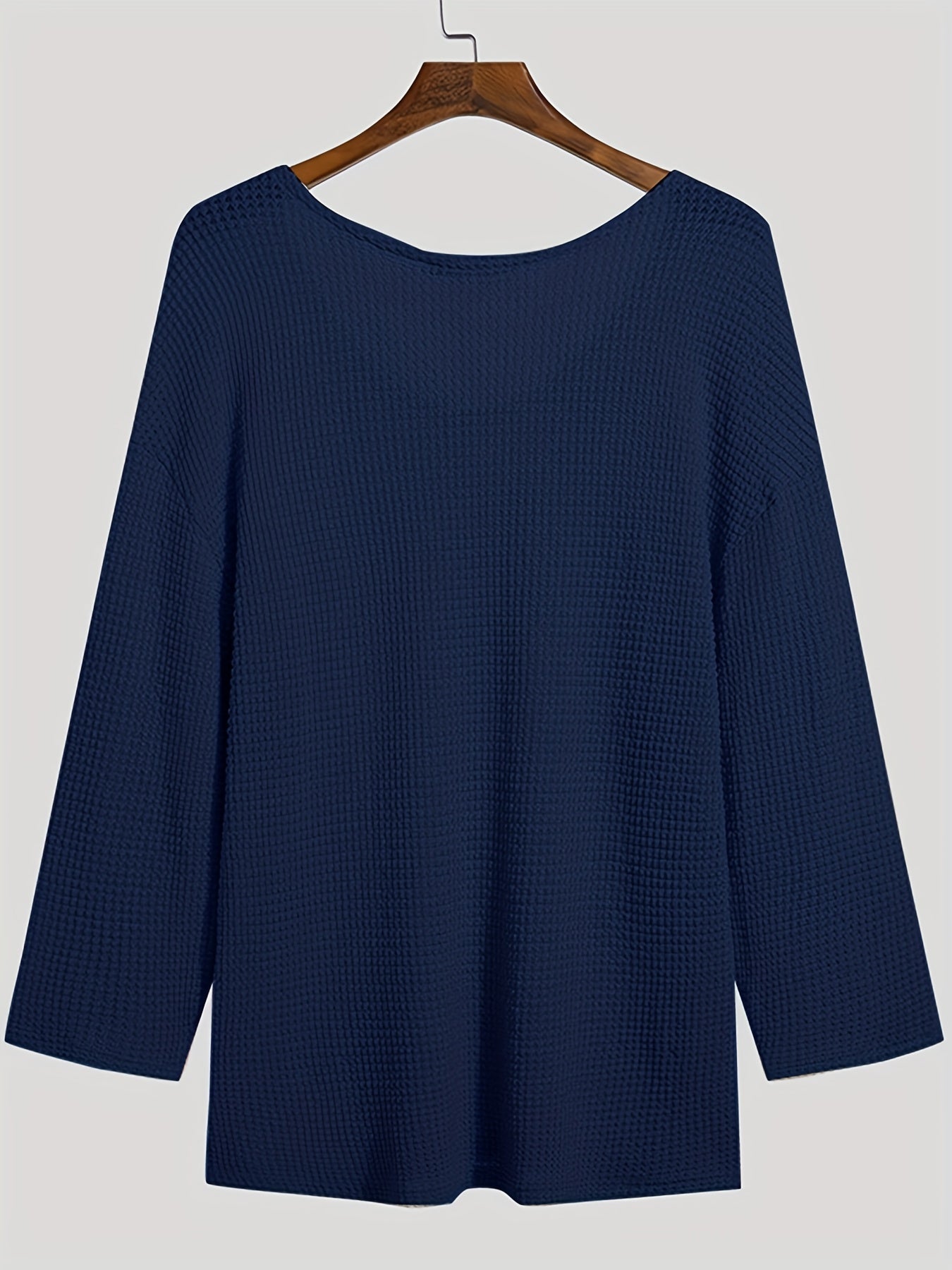 Autumnal knitted V-neck jumper for men with long sleeves – Eliott
