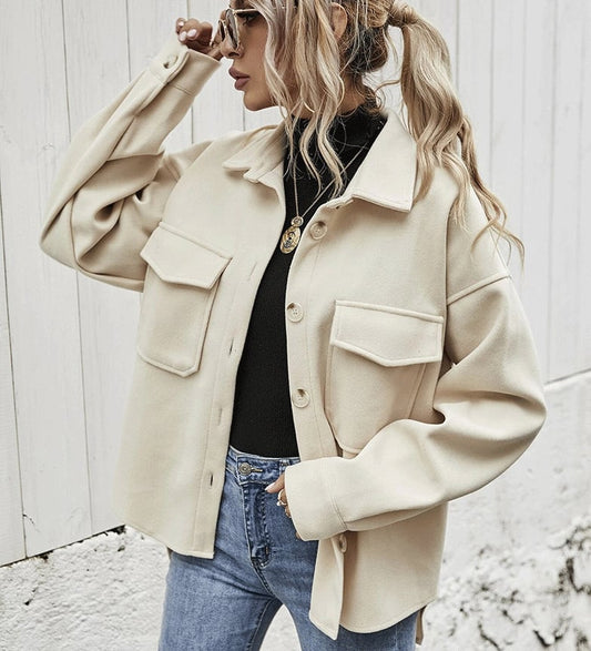 Short jacket with button placket – Elodie