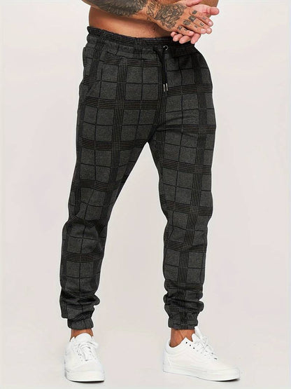 Checked men's jogging trousers – Elian autumn edition