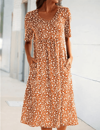 Stylish Floral Print Dress - Eva | The Perfect Light Summer Dress!