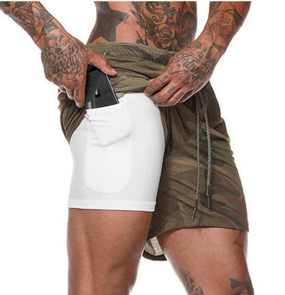 Men's double-layer running shorts – Milan