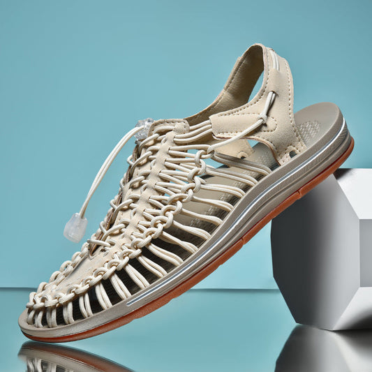 Airy Men's Sandal With A Woven Cord Upper - Joel