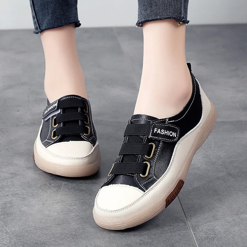 Elegant real leather sneakers for women – Beatrice