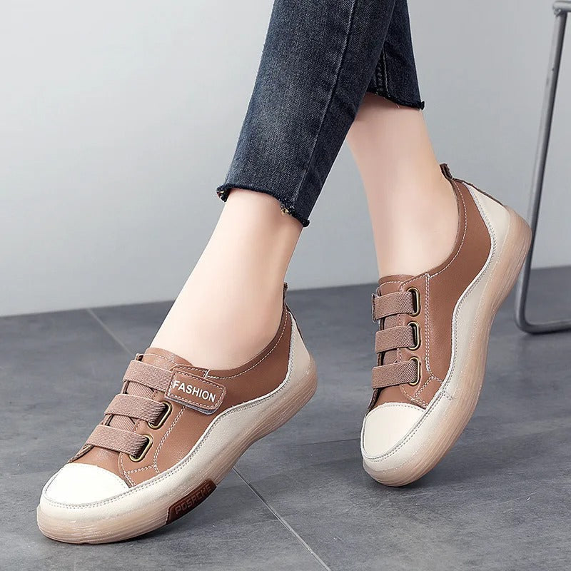 Elegant real leather sneakers for women – Beatrice
