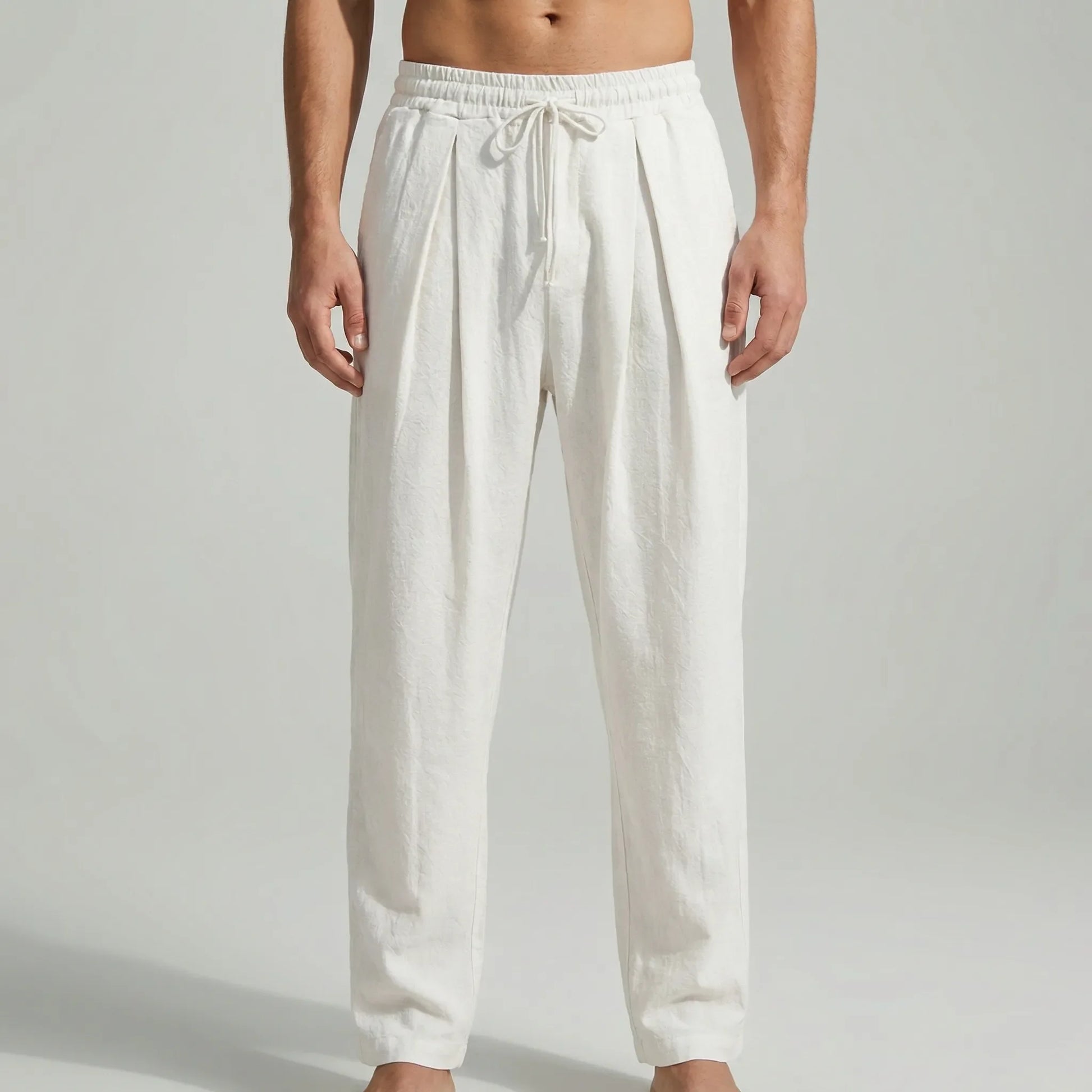 Ankle-Length Drawstring Casual Pants - Adam