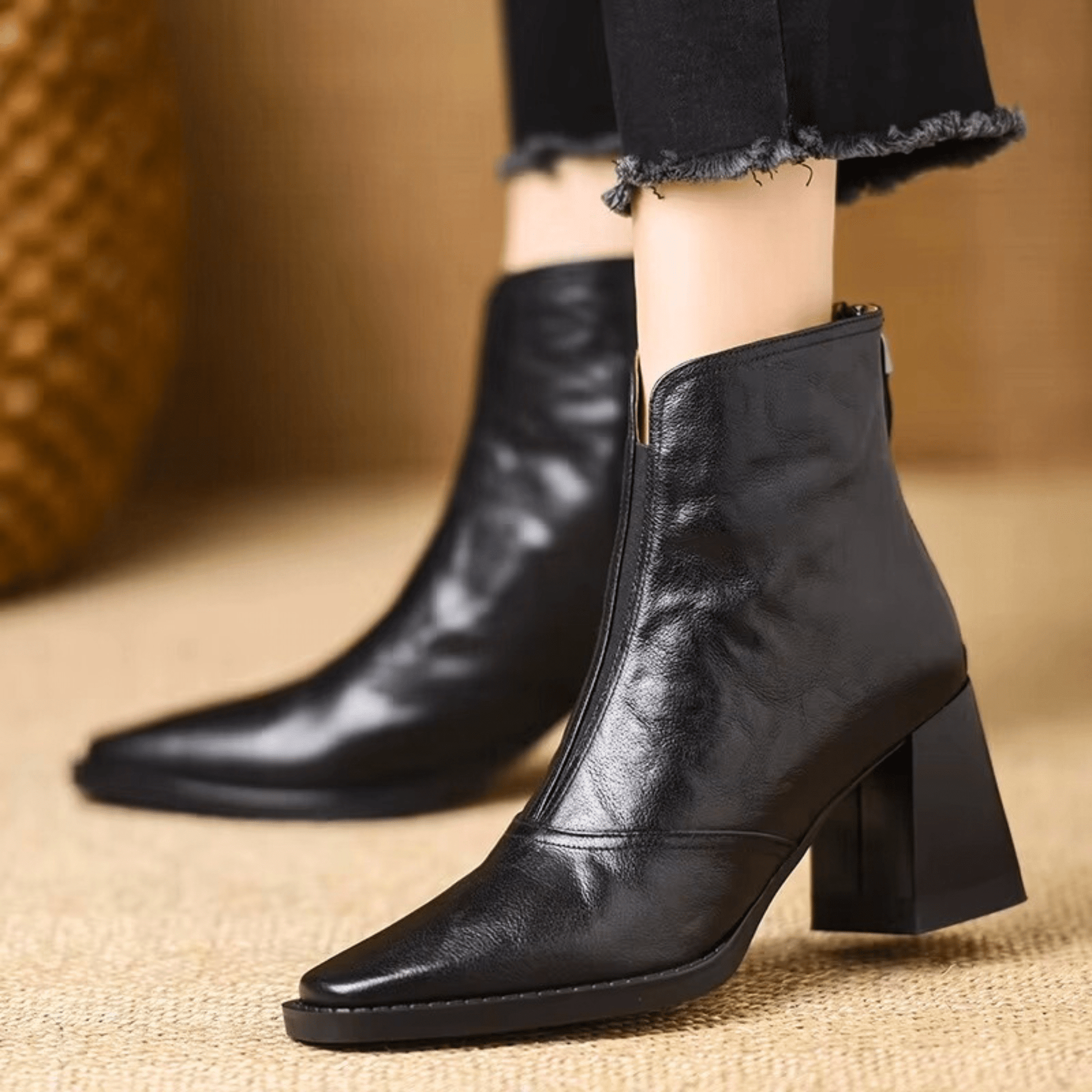 Ankle Boot With Sculpted Mid-Heel - Kellie