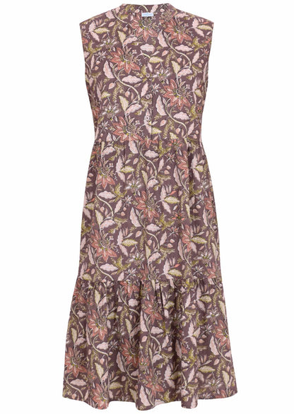 Ärmelloses Midikleid Mit Stufenrock - Dana