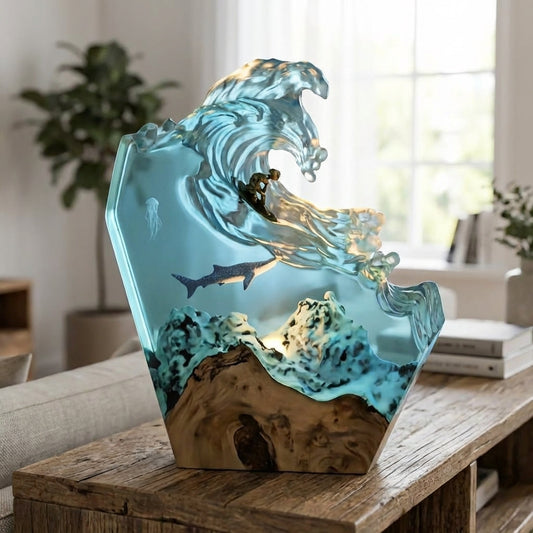 Artistic Ocean Themed Lamp -  Tidecrest