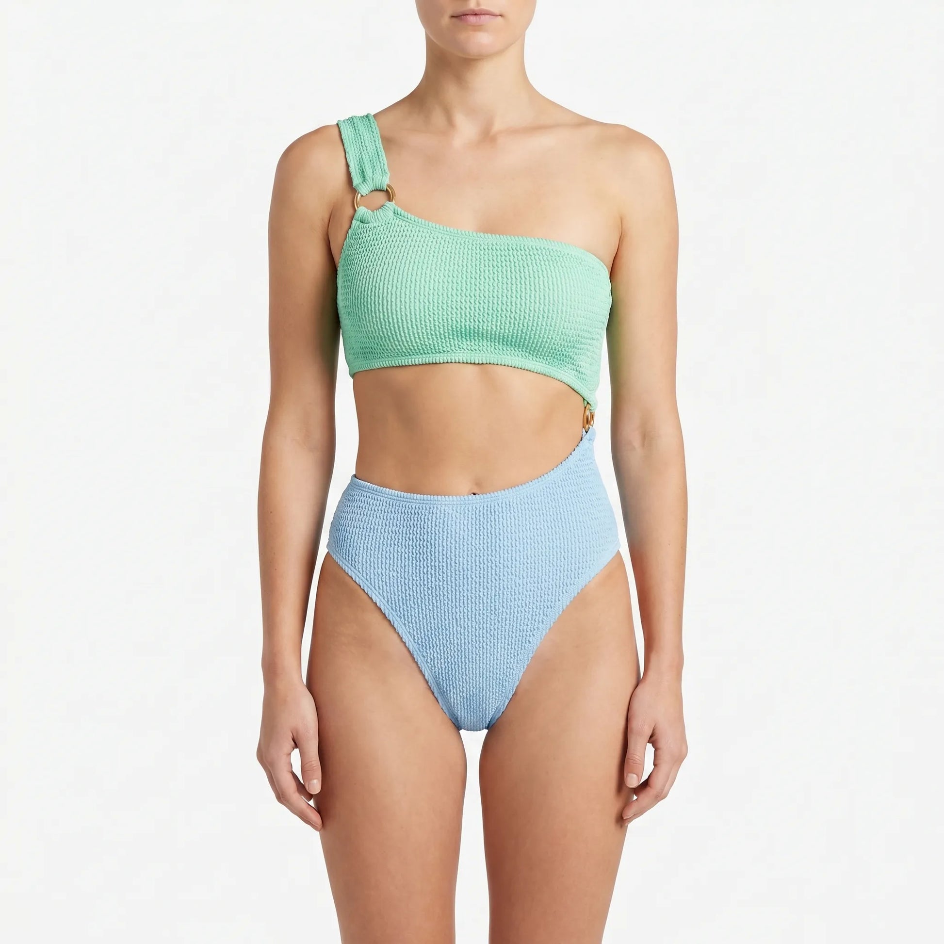 Asymmetric Monokini Swimsuit - Azurina