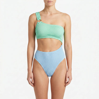 Asymmetric Monokini Swimsuit - Azurina