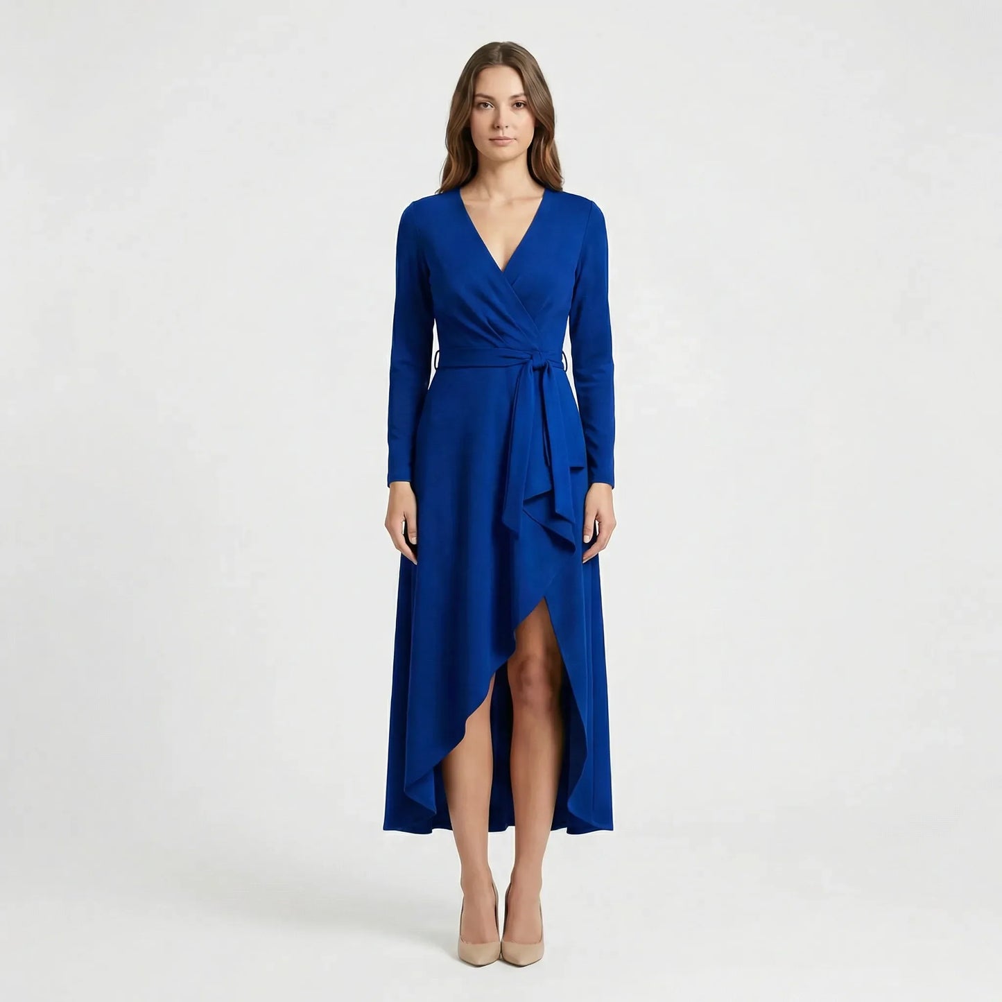 Asymmetric V-Neck Dress - Soraya