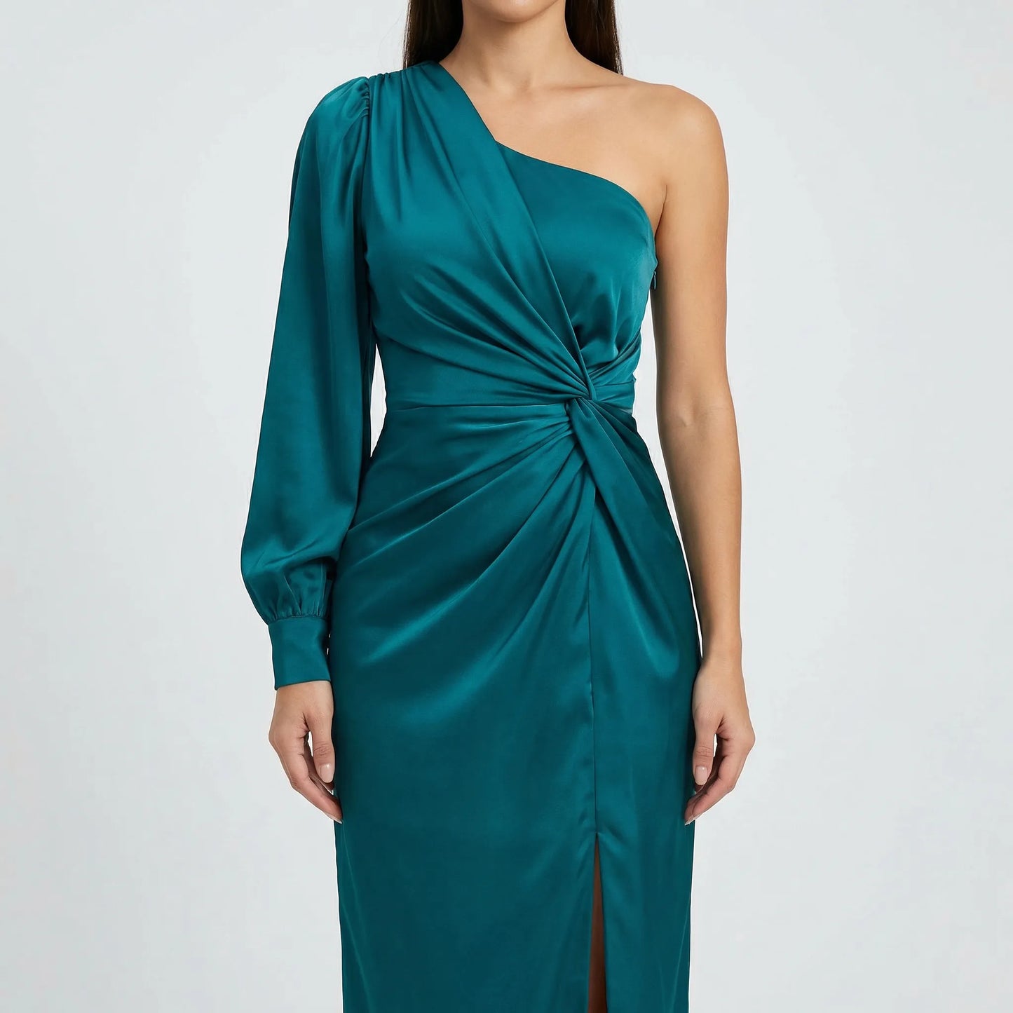 Asymmetrical Single-Sleeve Evening Gown - Joy