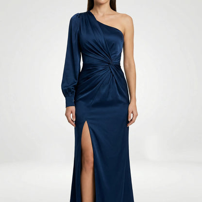 Asymmetrical Single-Sleeve Evening Gown - Joy
