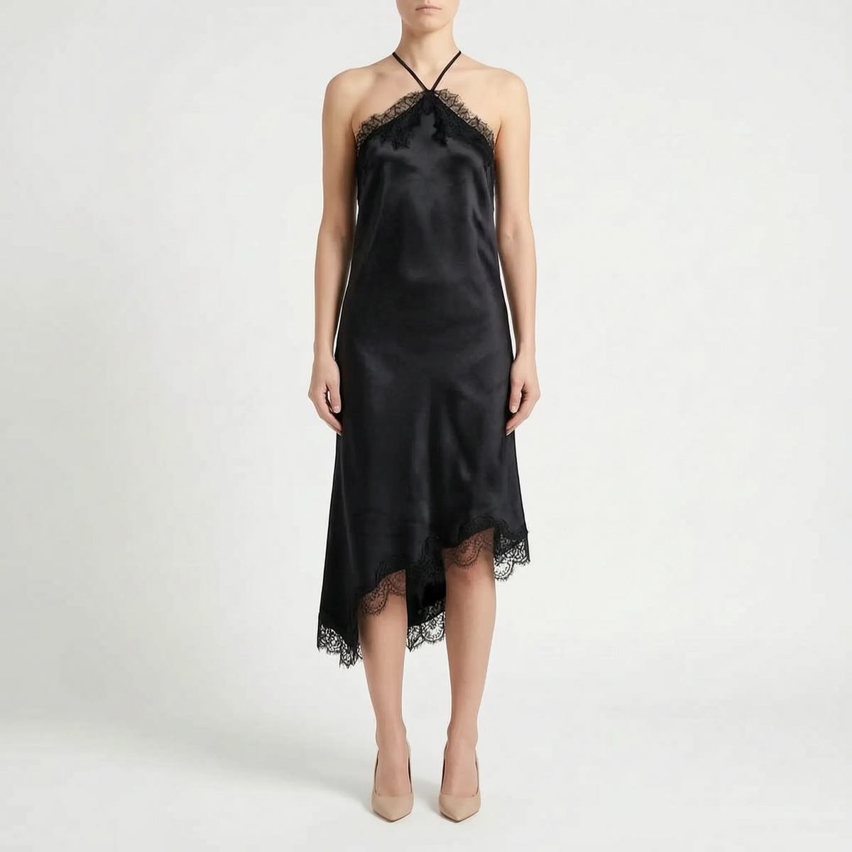Asymmetrisches Midi-Slipkleid -  Mattie